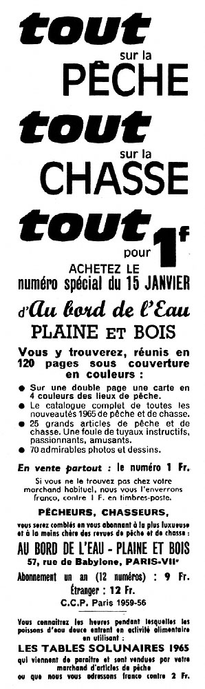 Advert Misc. 1965