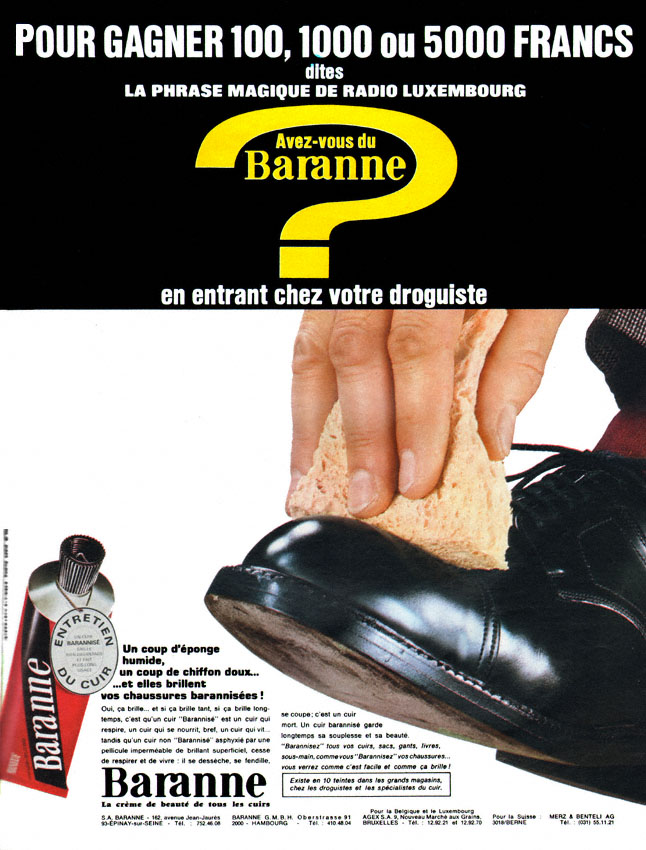 Advert Baranne 1968