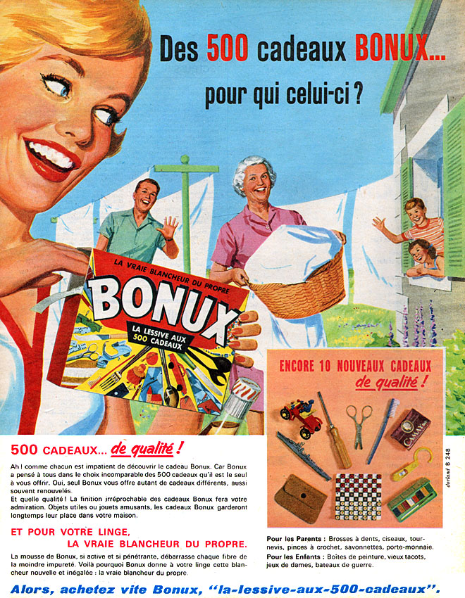 Advert Bonux 1961