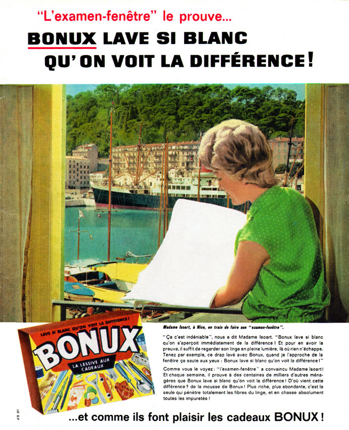 Advert Bonux 1962