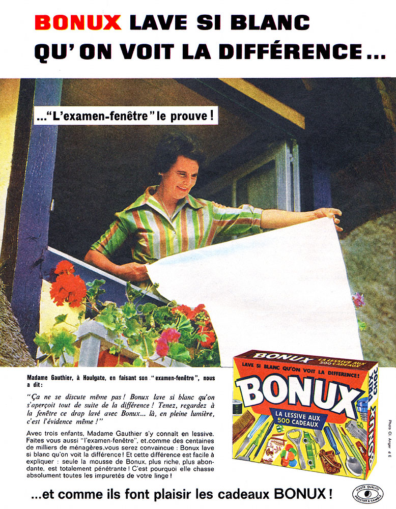 Advert Bonux 1962