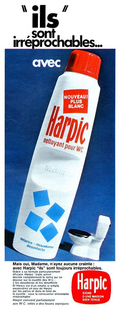 Advert Harpic 1969