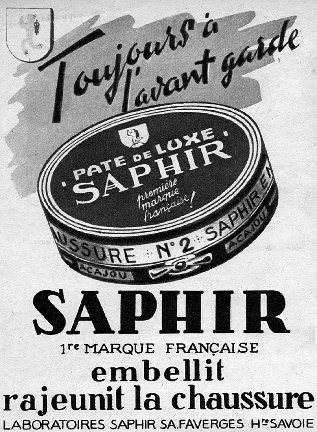 Advert Saphir 1953
