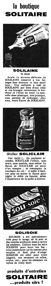 Advert Solitaire 1961