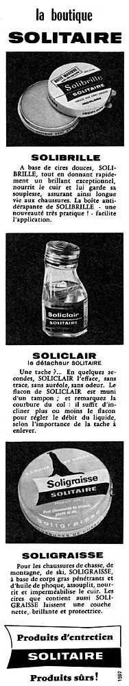 Advert Solitaire 1961