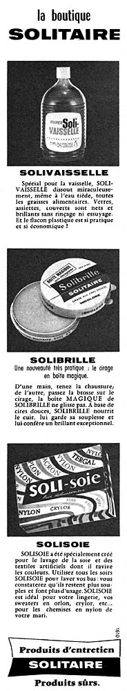 Advert Solitaire 1961