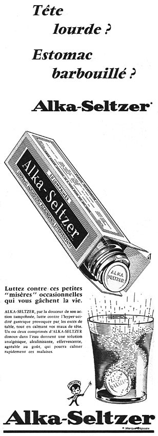 Advert Alka-Seltzer 1961