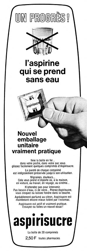 Advert Aspirisucre 1966