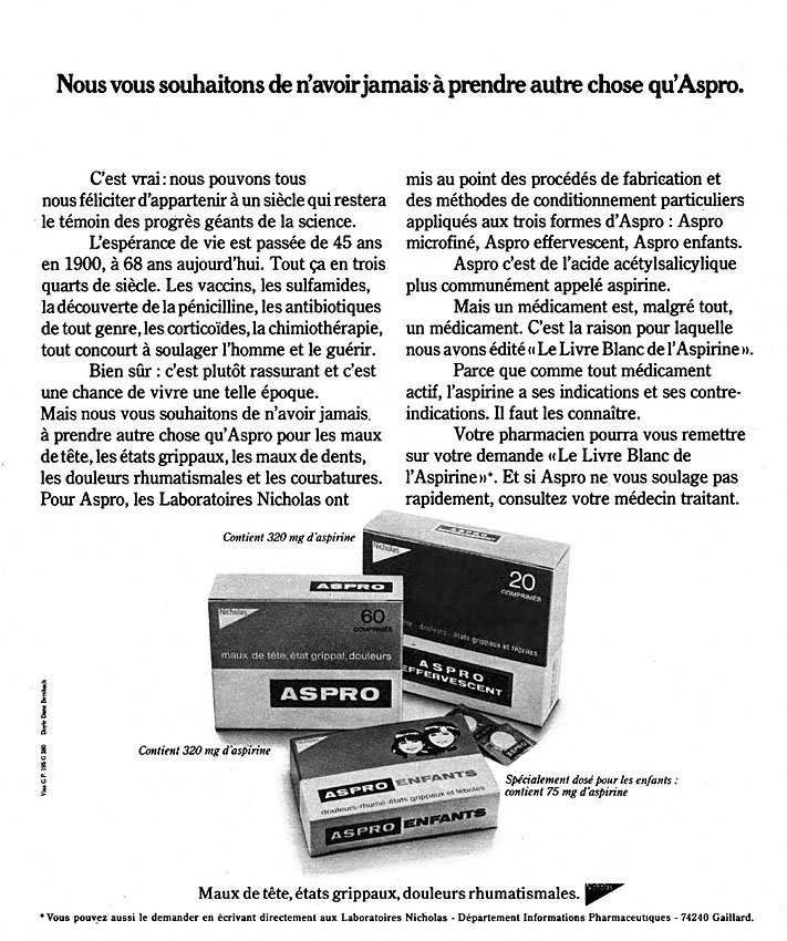 Advert Aspro 1976