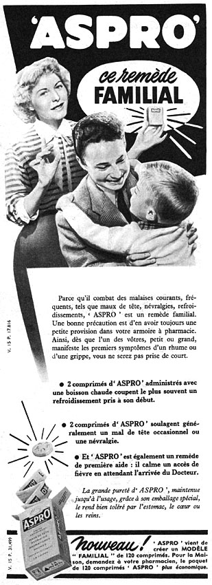 Advert Aspro 1954