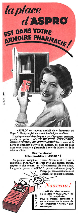 Advert Aspro 1955