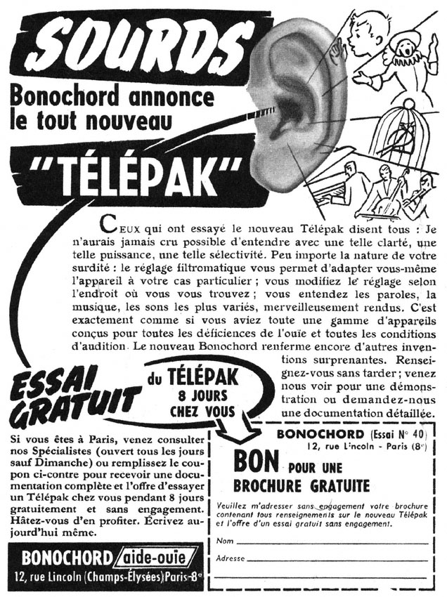 Advert Bonochord 1954