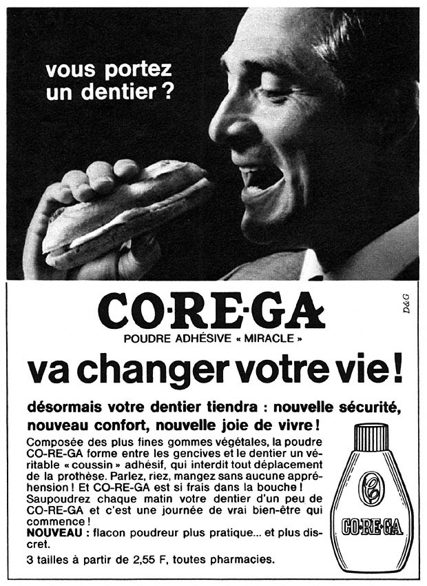 Advert Corega 1966