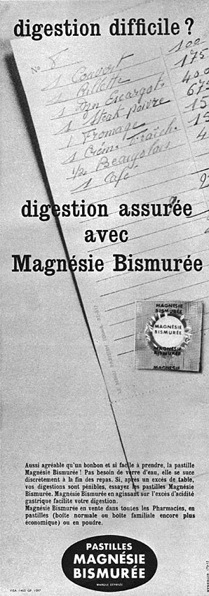 Advert Magnesie 1964