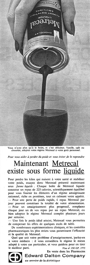 Advert Metrecal 1962