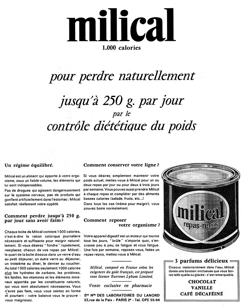 Advert Milical 1961
