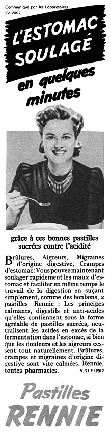 Advert Rennie 1957