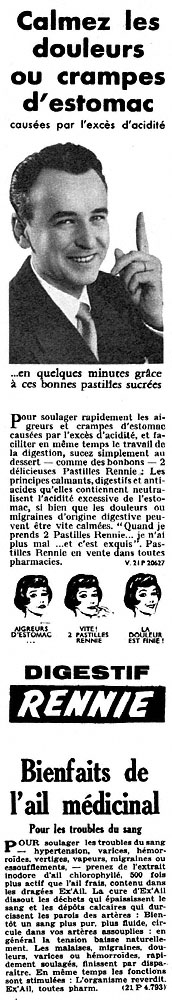 Advert Rennie 1958