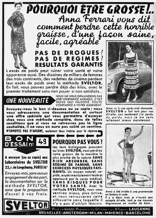 Advert Sveltor 1955