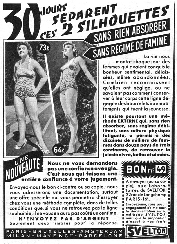 Advert Sveltor 1955
