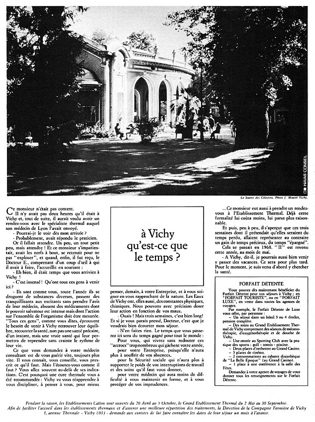 Advert Vichy 1969