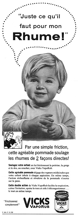 Advert Vicks 1956