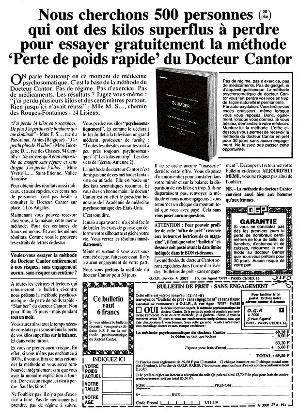 Advert Zzdivers_SES5 1981
