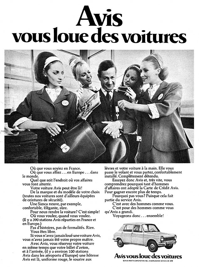 Advert Avis 1970