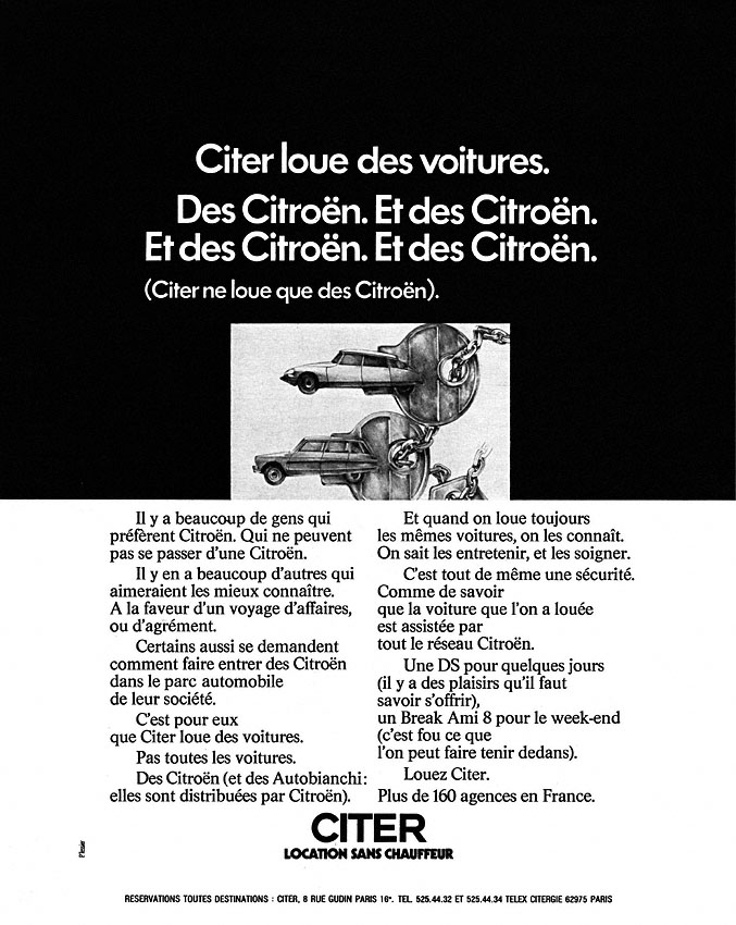 Advert Citer 1970
