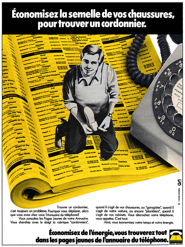 Advert Pages Jaunes 1979