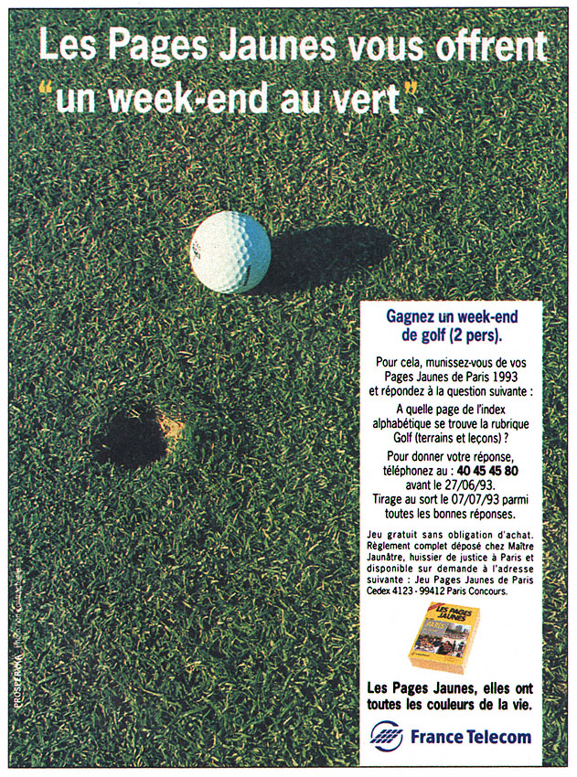 Advert Pages Jaunes 1993
