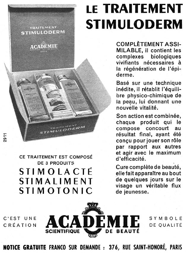 Advert Acadmie de Beaut 1952