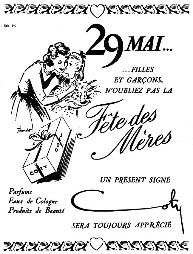 Advert Coty 1949