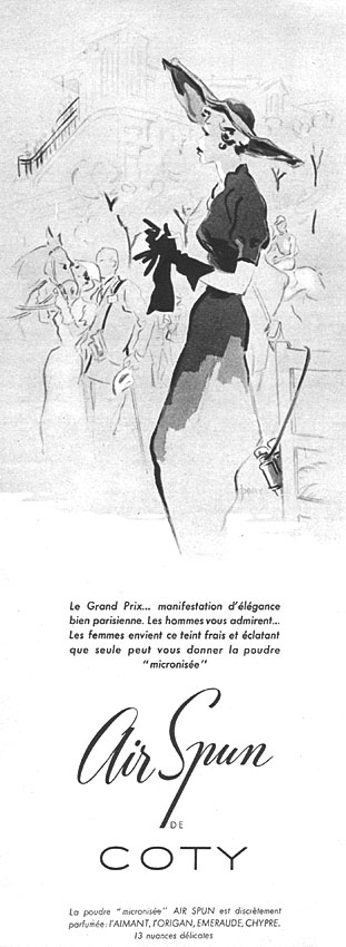 Advert Coty 1950