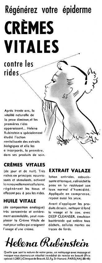 Advert Helena Rubinstein 1952
