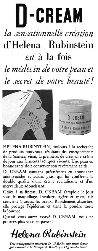Advert Helena Rubinstein 1954