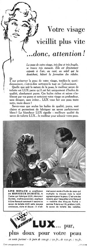 Advert Lux 1955