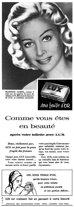 Advert Lux 1957