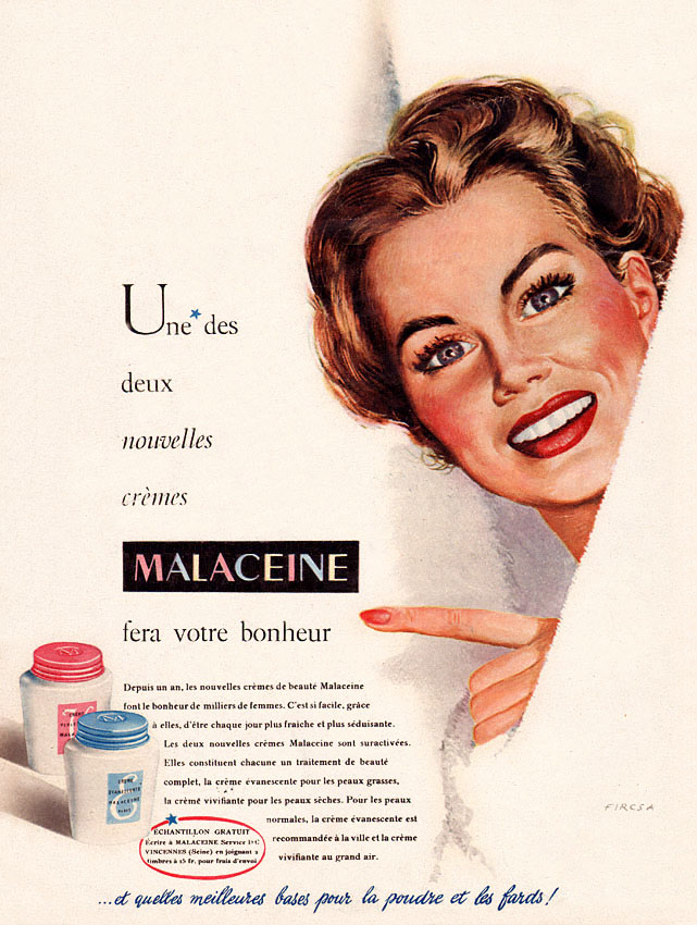 Advert Malaceine 1952