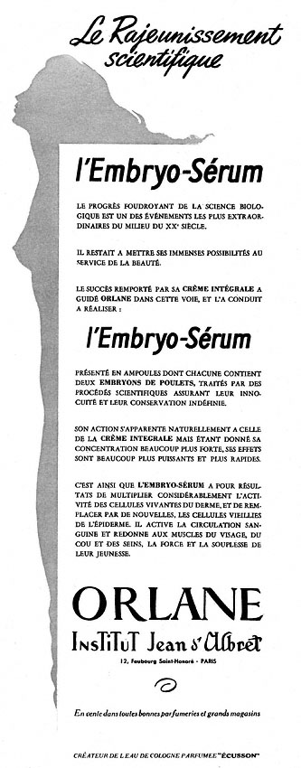 Advert Orlane 1951