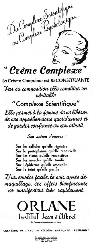 Advert Orlane 1951