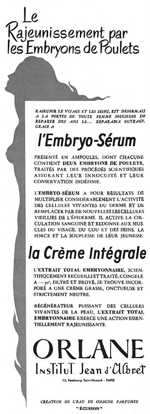 Advert Orlane 1952