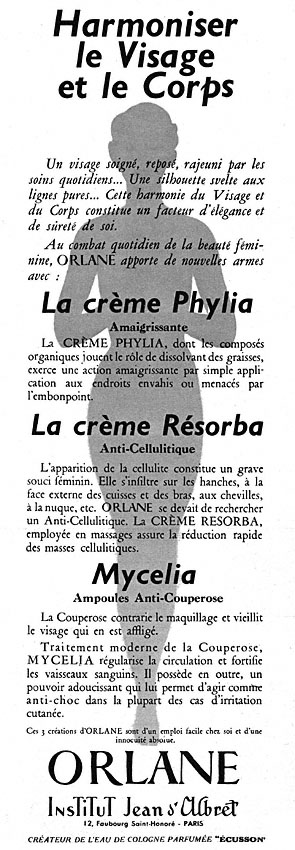 Advert Orlane 1952