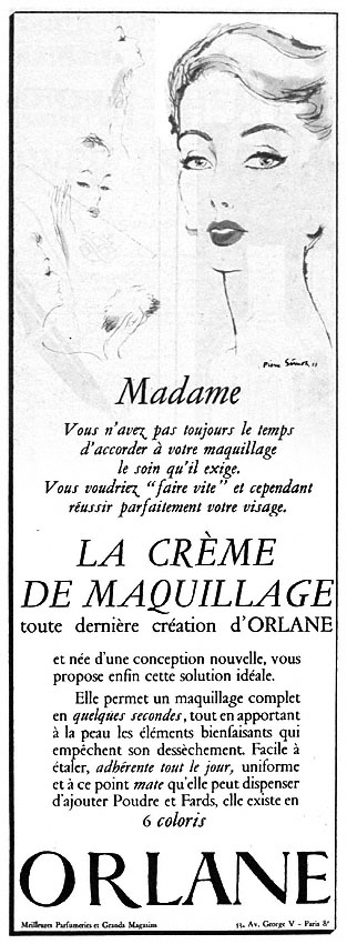 Advert Orlane 1953