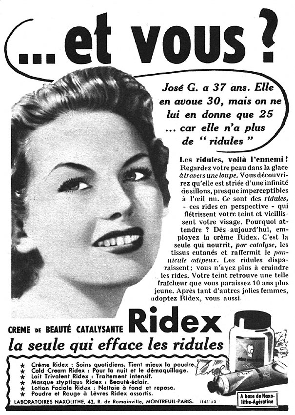 Advert Ridex 1951