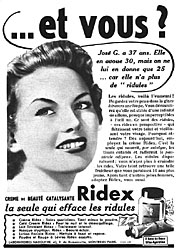 Advert Ridex 1951