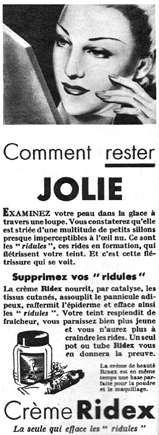 Advert Ridex 1952
