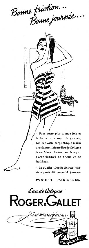 Advert Roger & Gallet 1955
