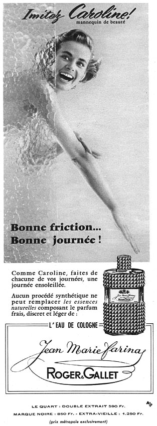 Advert Roger & Gallet 1957