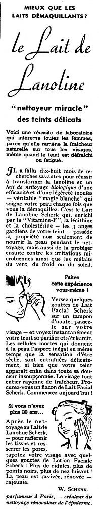 Advert Scherk 1953